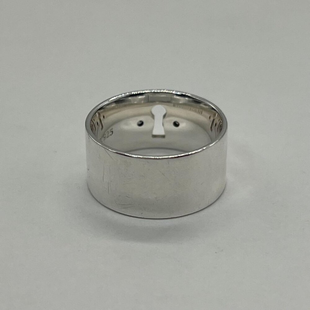 ★SOLD★ Tiffany & Co 2 P Diamond Lock Ring No 12 SV - Picture 4 of 11